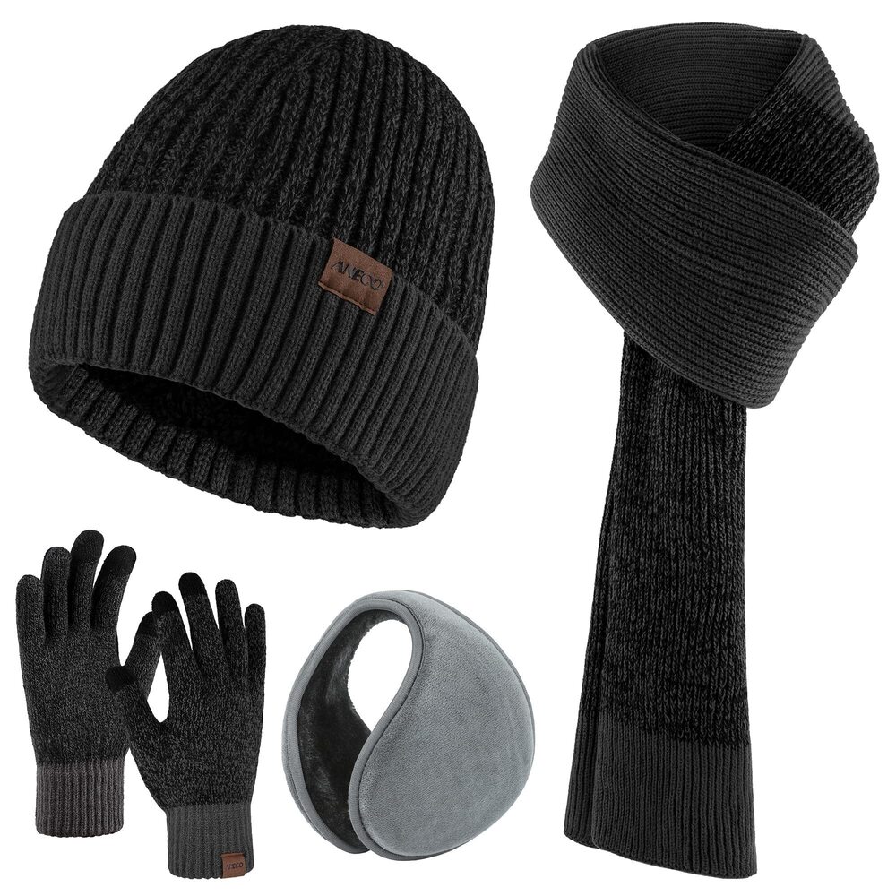 1949 Winter Knit Gloves Warmer Scarf Beanie Hat Thermal Earmuffs